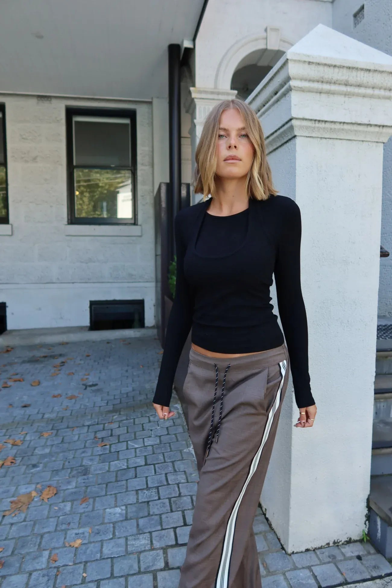 Raef The Label Pants Josie Wide Leg Trouser - Yarn Dyed Check