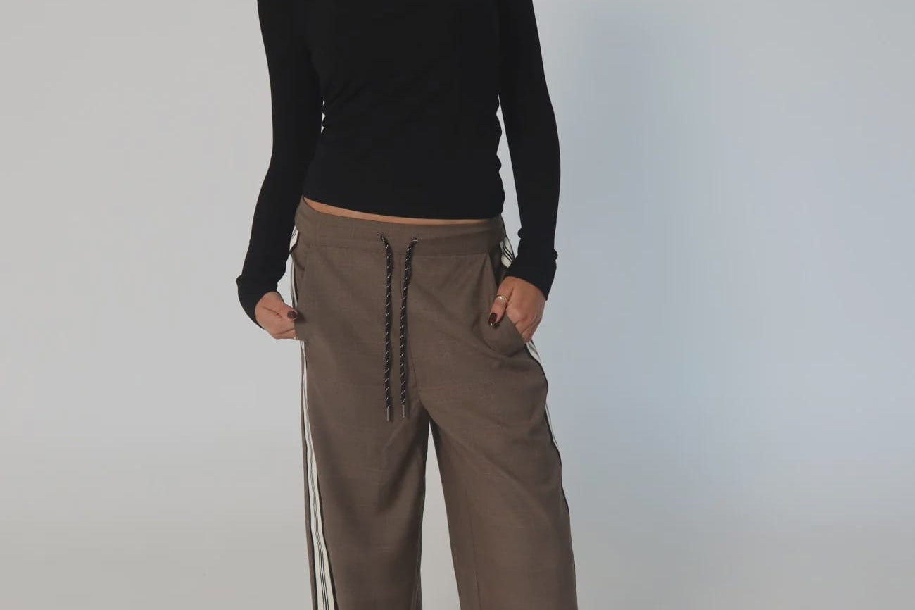 Raef The Label Pants Josie Wide Leg Trouser - Yarn Dyed Check