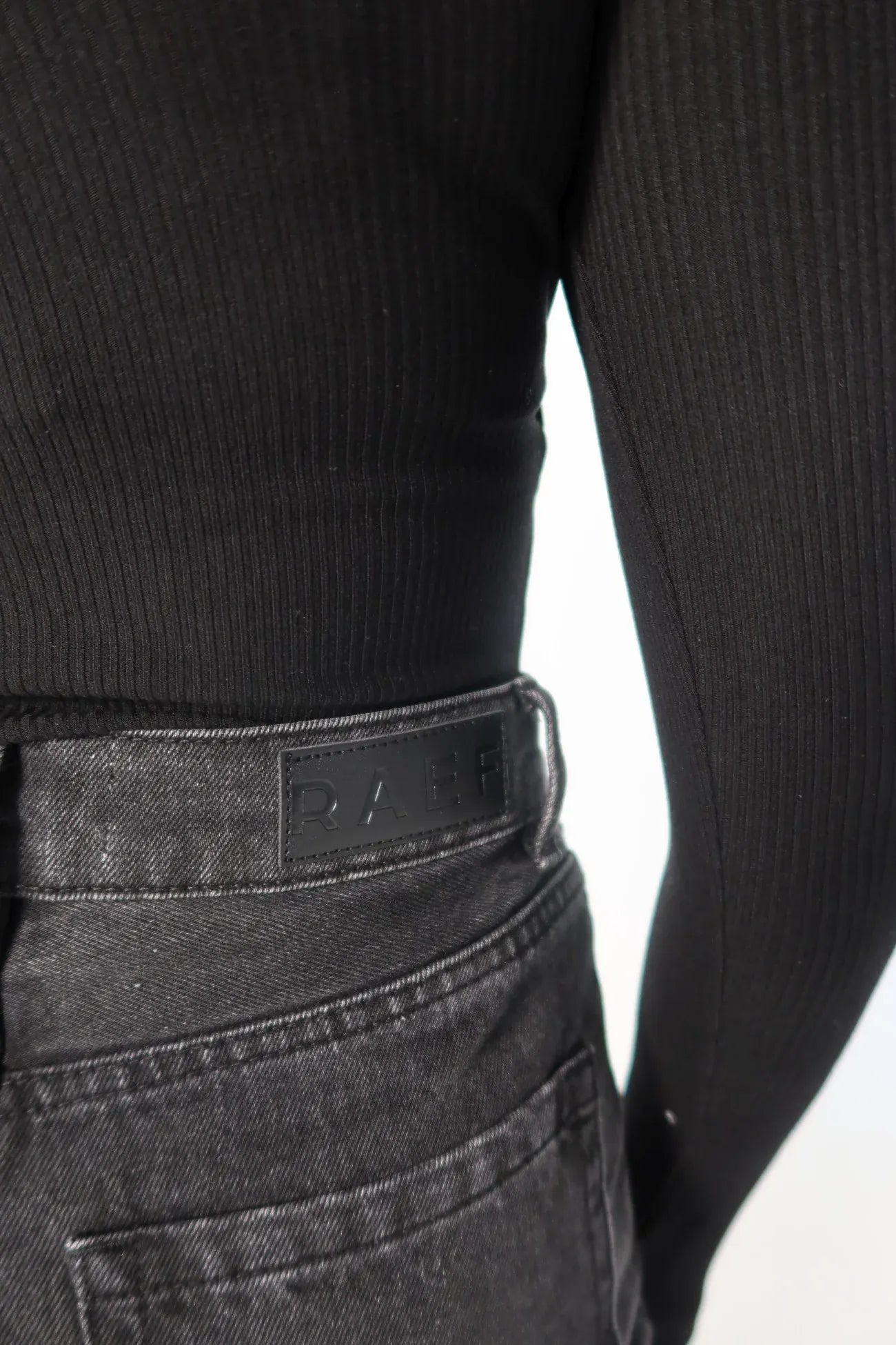 Raef The Label Tops - Long Sleeve Gia Double Layer LS - Black