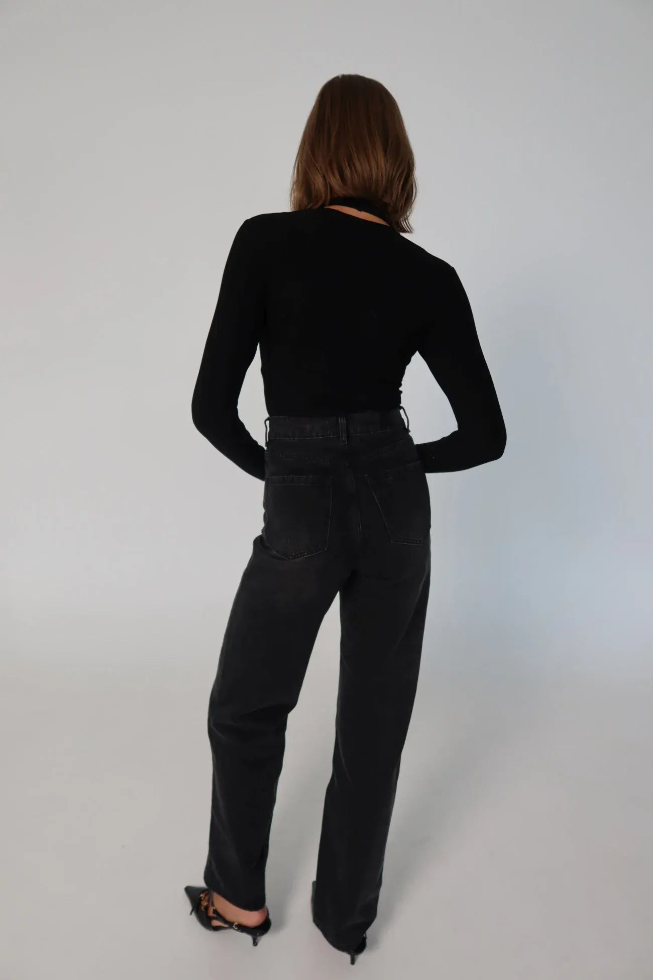 Raef The Label Tops - Long Sleeve Gia Double Layer LS - Black