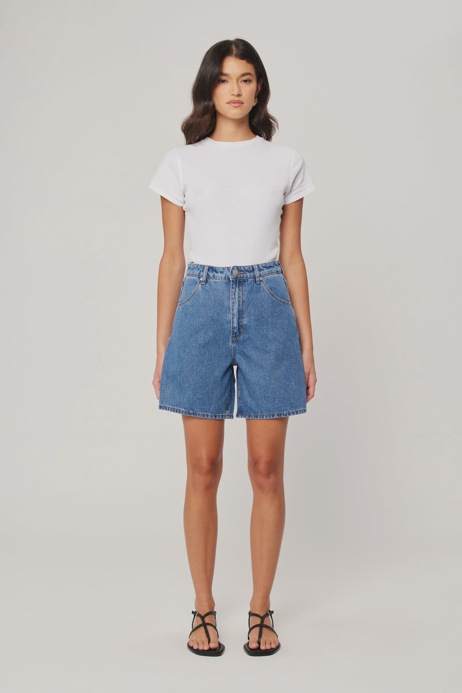Rolla's Jeans Shorts - Denim Super Mirage - Evie