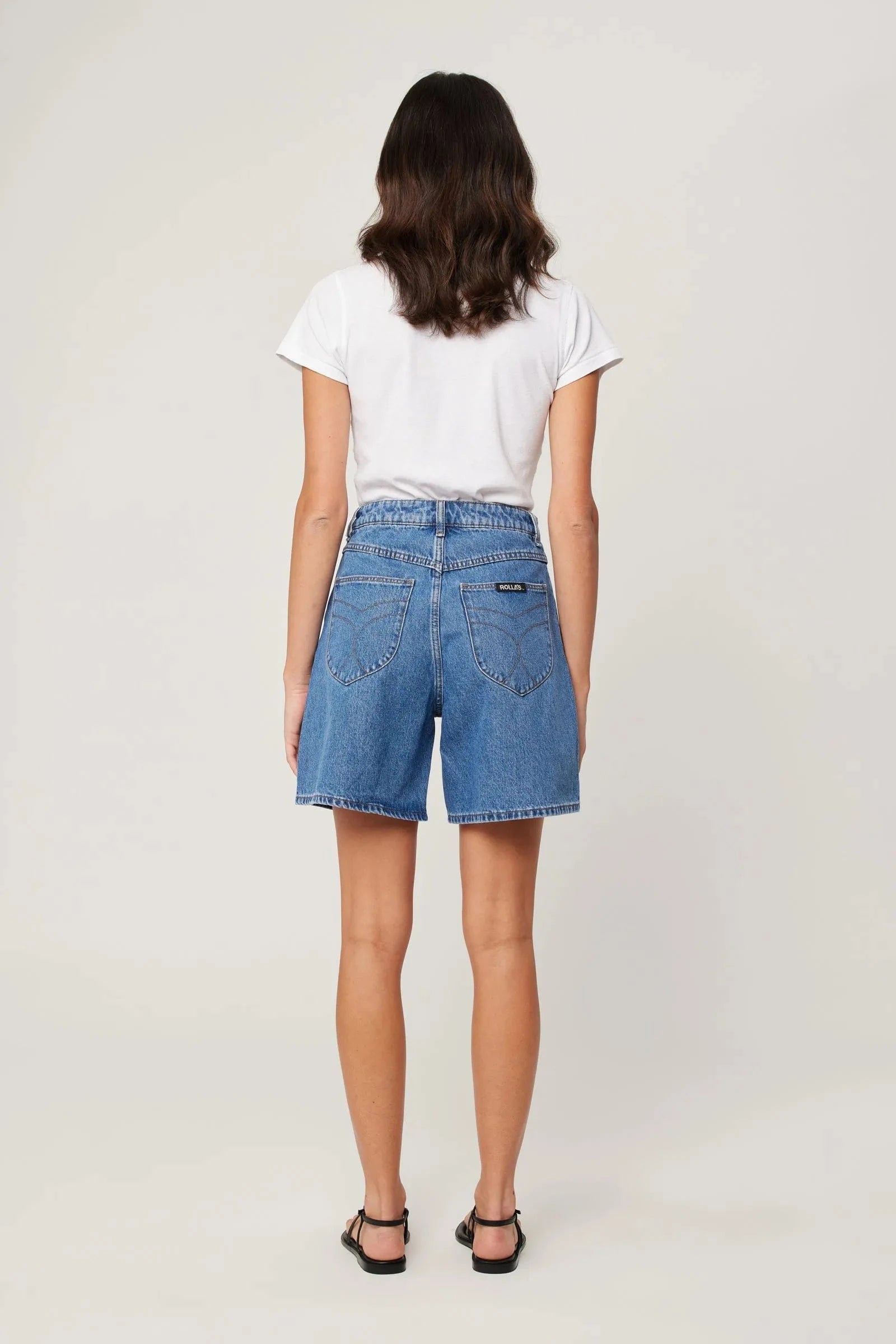 Rolla's Jeans Shorts - Denim Super Mirage - Evie