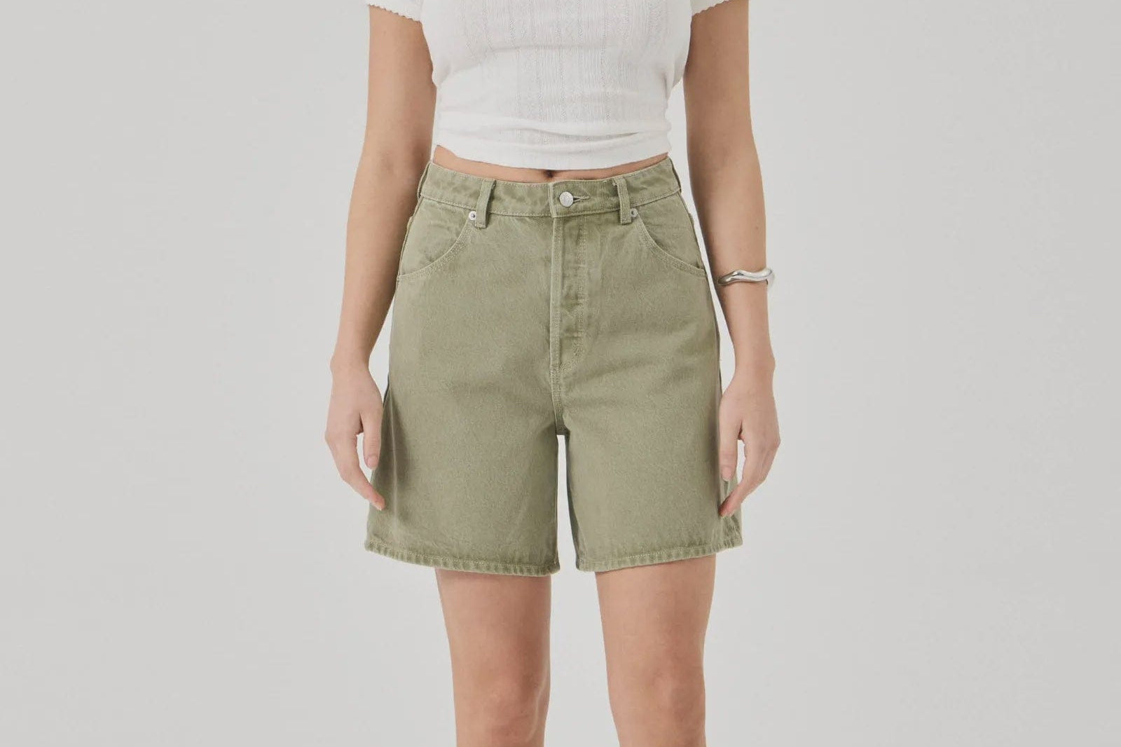 Rolla's Jeans Shorts - Denim Super Mirage - Summer Olive