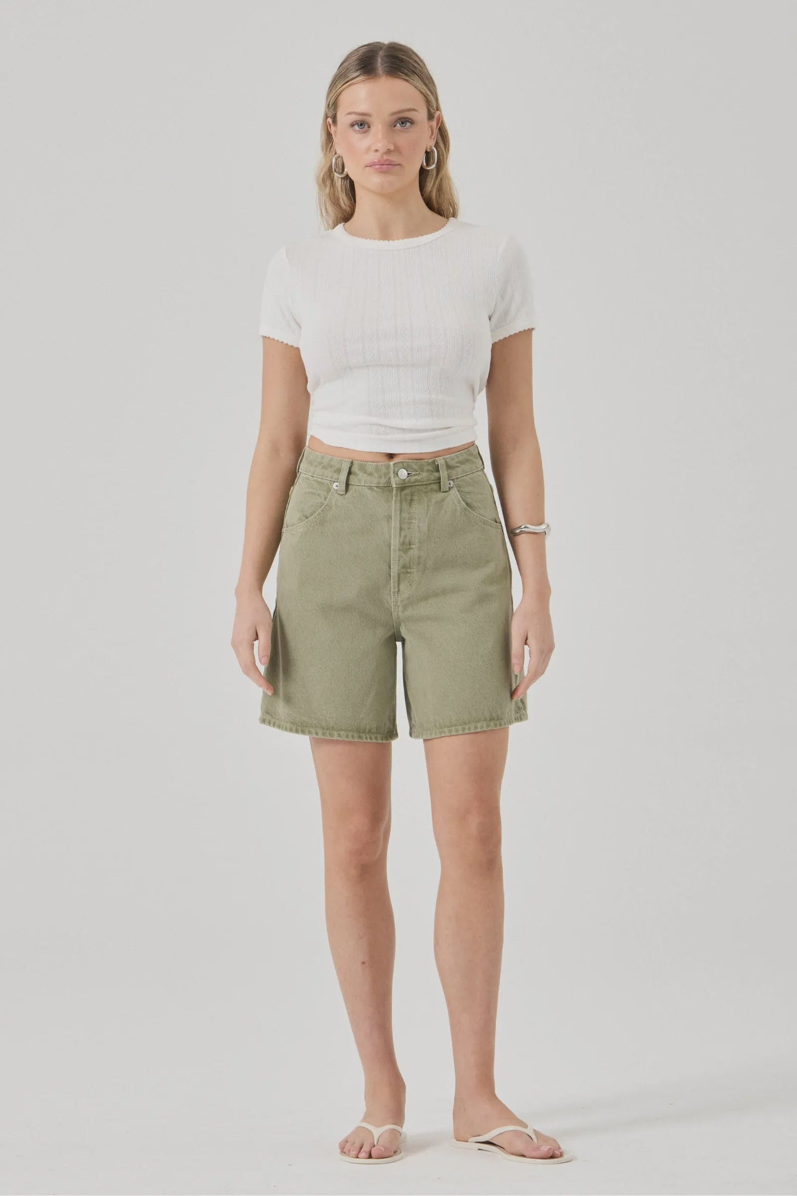Rolla's Jeans Shorts - Denim Super Mirage - Summer Olive