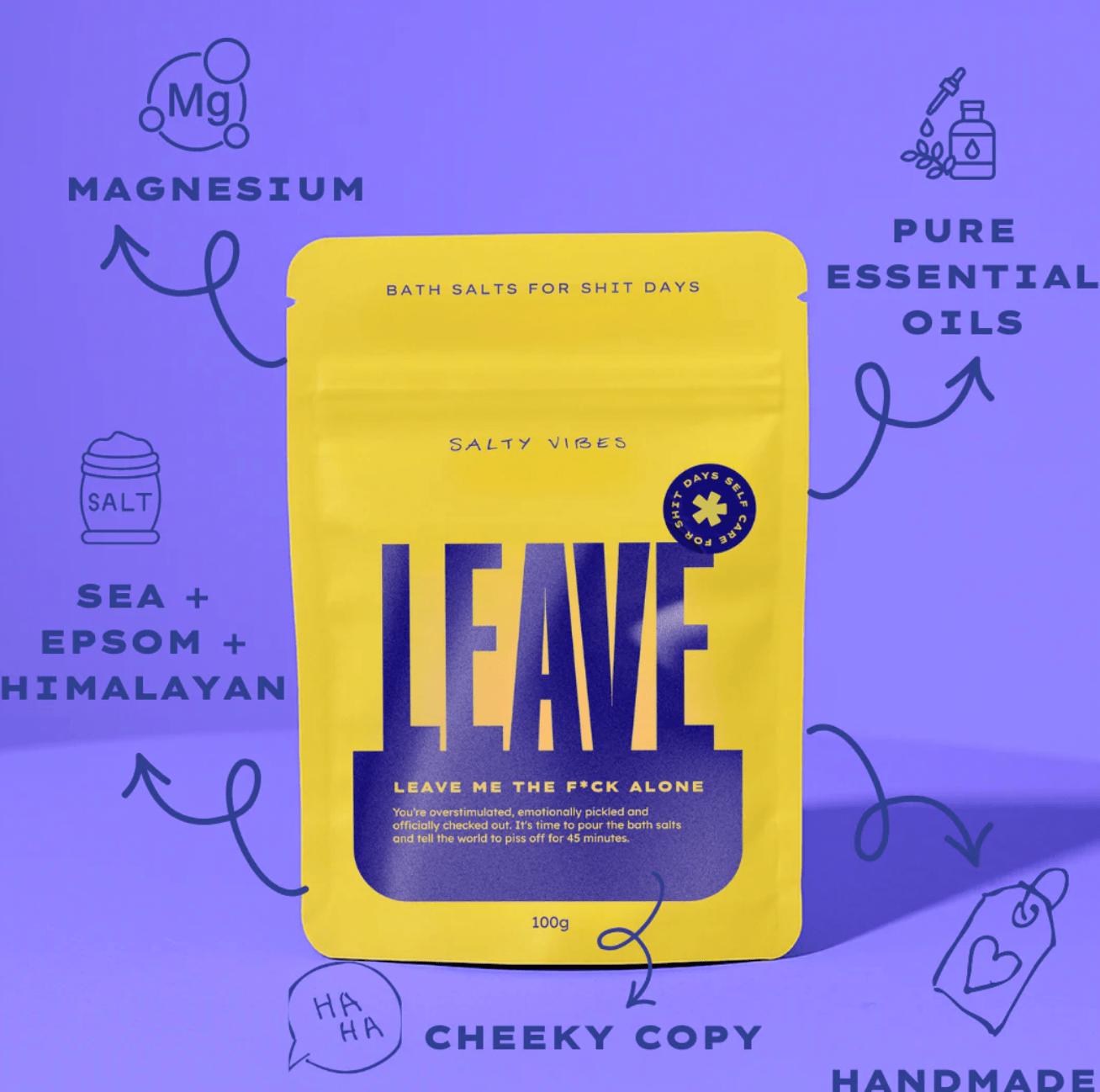 Salty Vibes Bath Salts Bath Salts - Leave Me The Fuck Alone