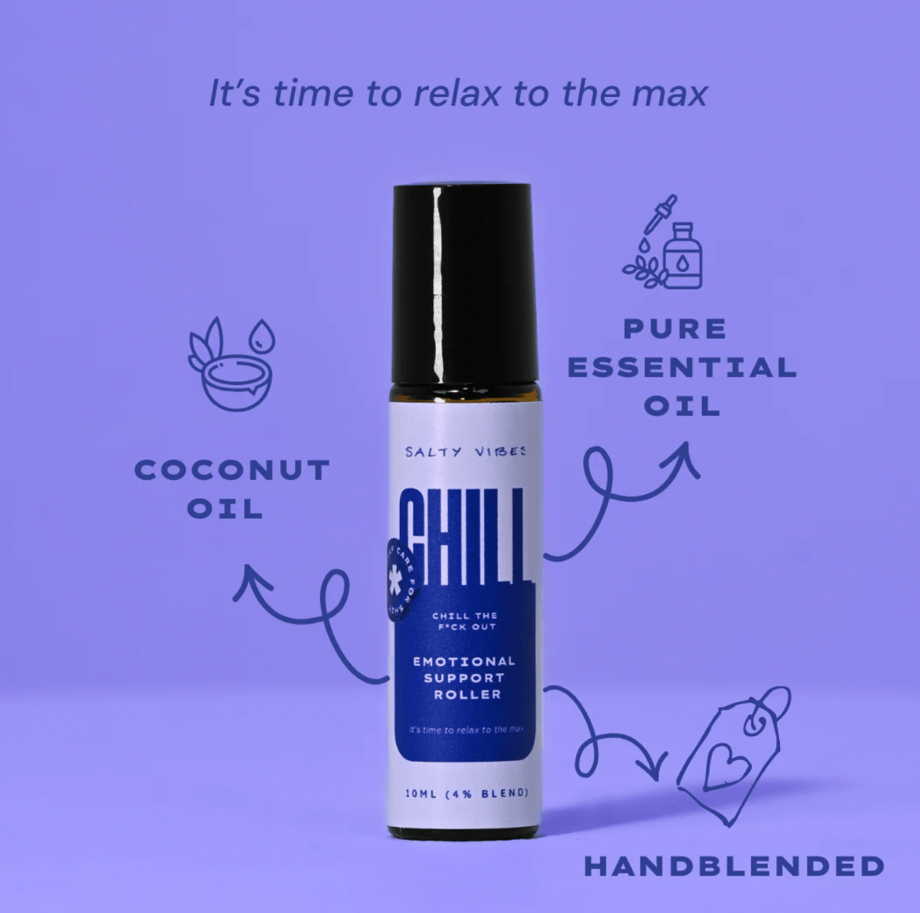 Salty Vibes Perfume Oil Roller - Chill The Fuck Out 10ml