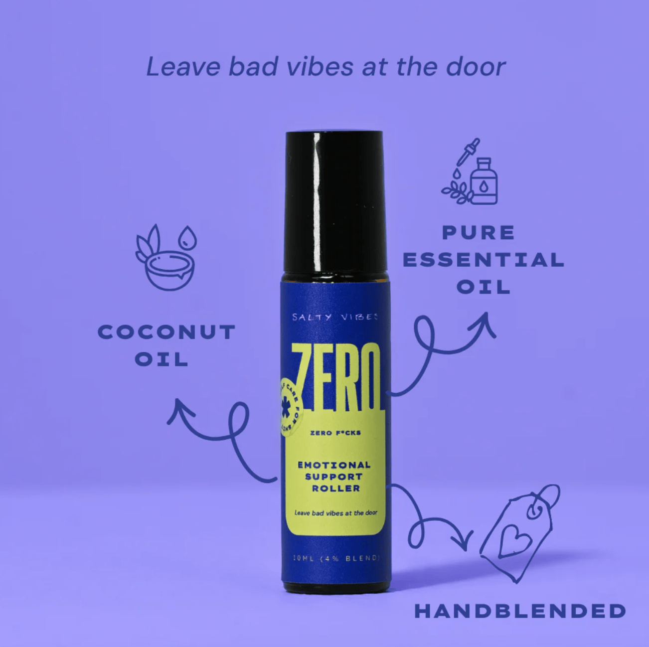 Salty Vibes Perfume Oil Roller - Zero Fucks 10ml