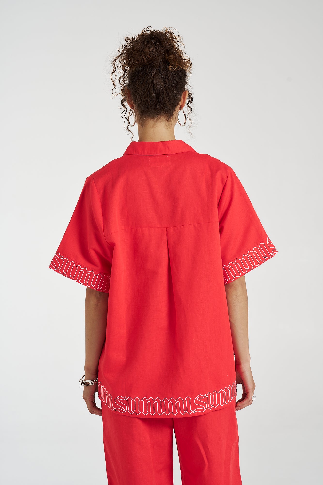 Summi Summi | Sig Linen Shirt - Scarlet Summi