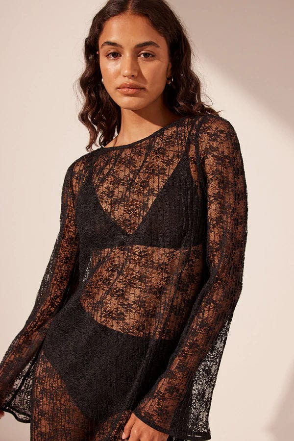 Shona Joy Dresses - Event Shona Joy | Sol Lace Long Sleeve Midi Dress