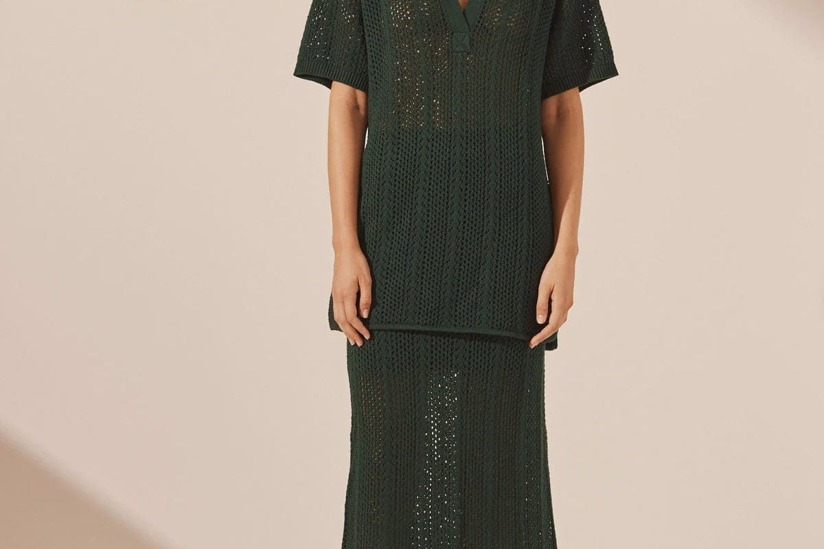 Shona Joy Tops - Casual Shona Joy | Arlo Relaxed Polo Top - Deep Forest