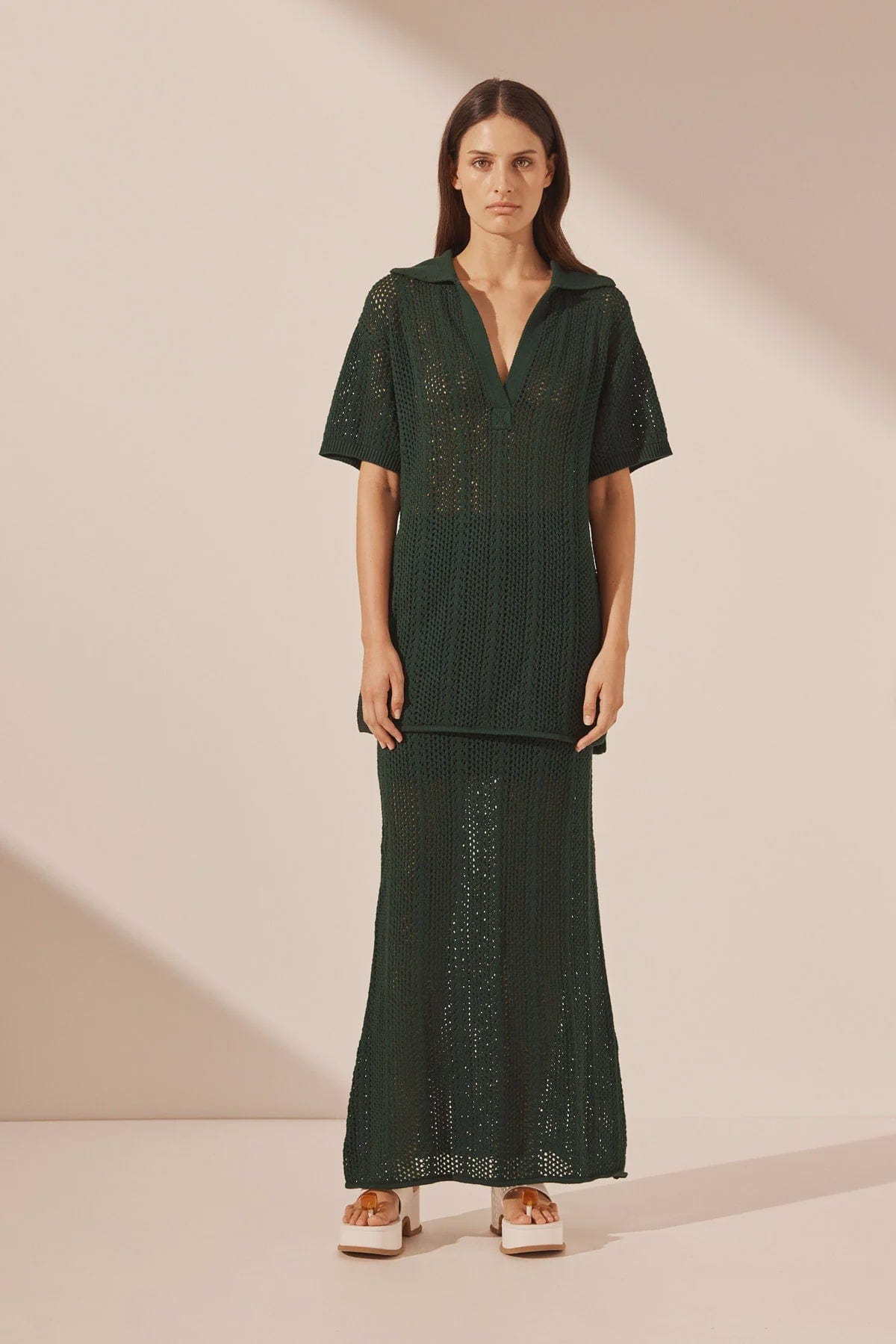 Shona Joy Tops - Casual Shona Joy | Arlo Relaxed Polo Top - Deep Forest