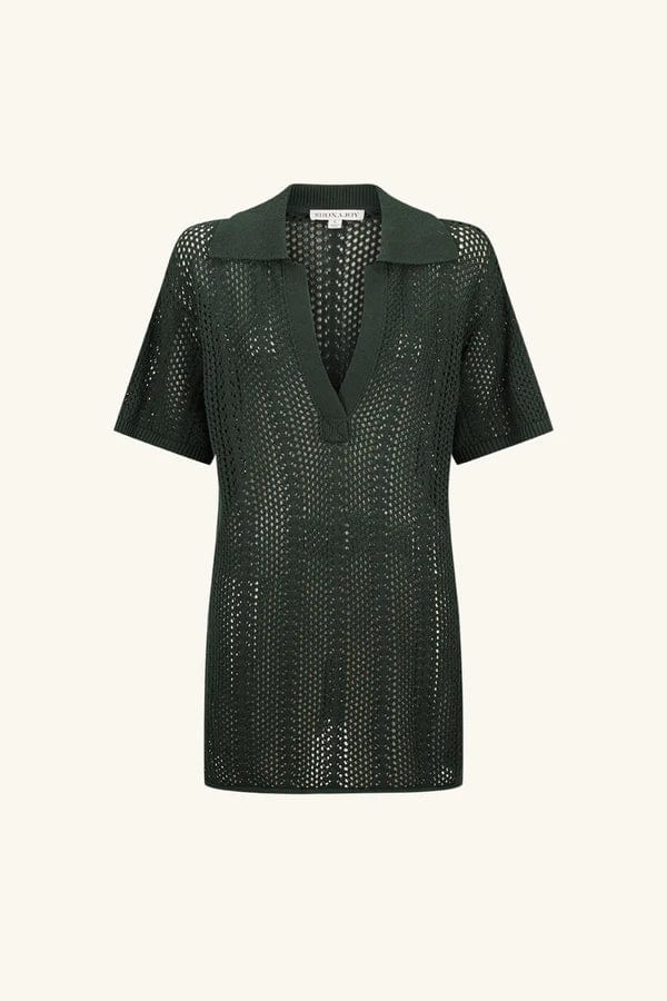 Shona Joy Tops - Casual Shona Joy | Arlo Relaxed Polo Top - Deep Forest