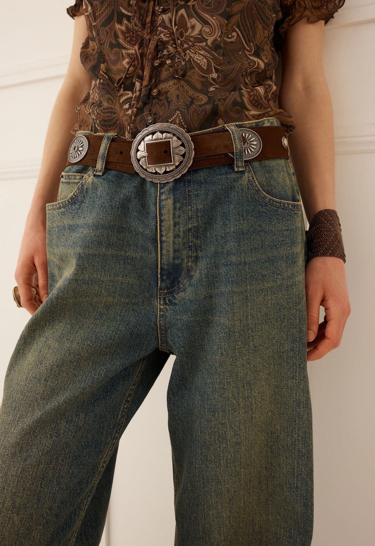 Spell Belts Clandestine Suede Belt - Chocolate
