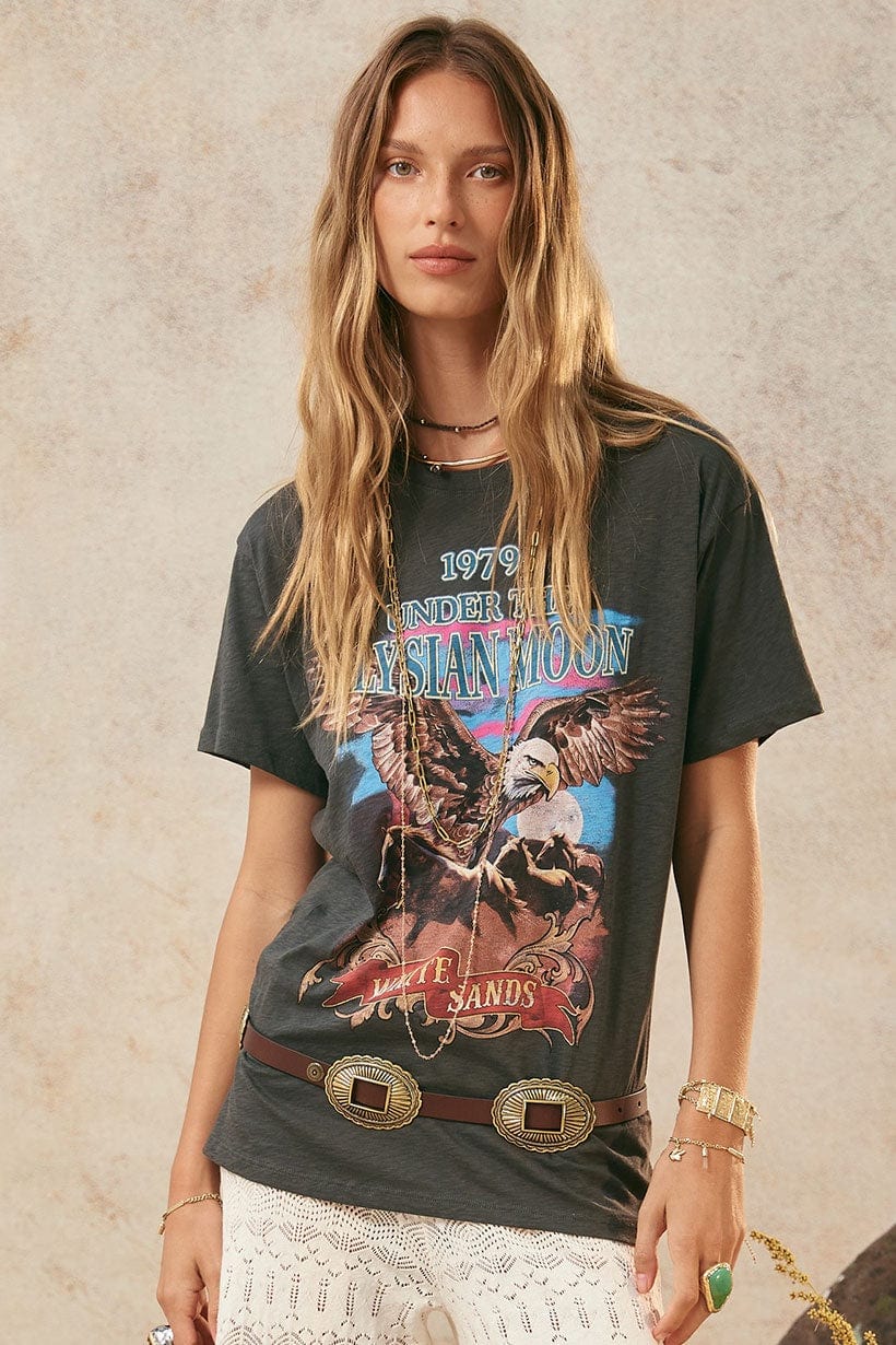 Spell General Spell | Elysian Biker Tee - Charcoal