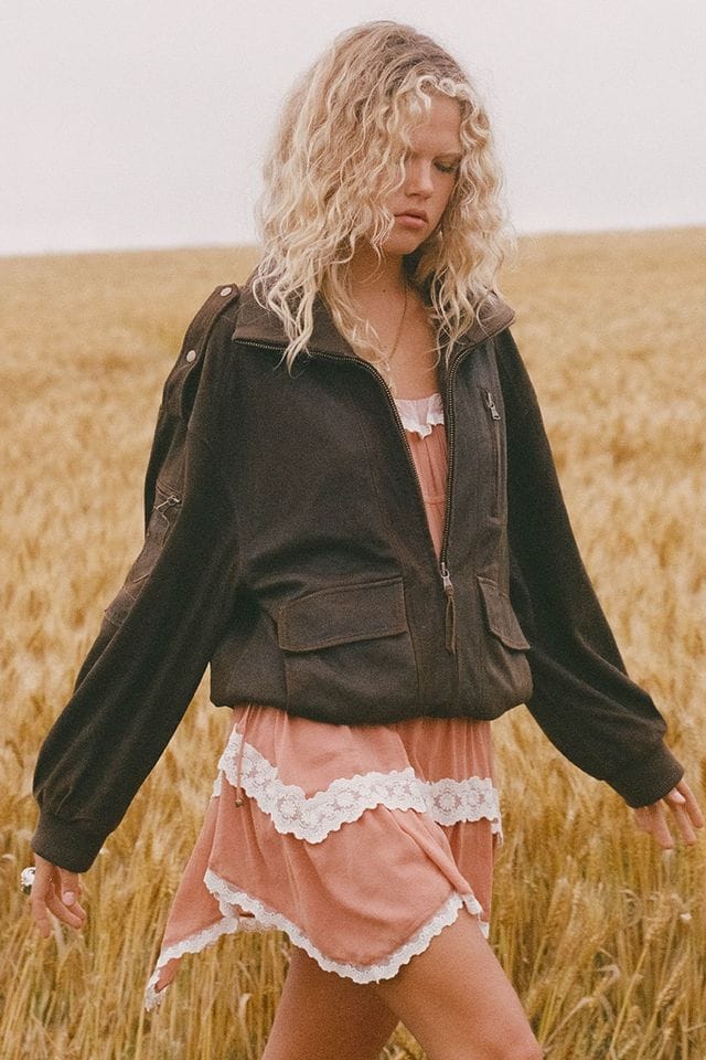 Spell Jackets Fontaine Leather Bomber Jacket - Vintage Brown