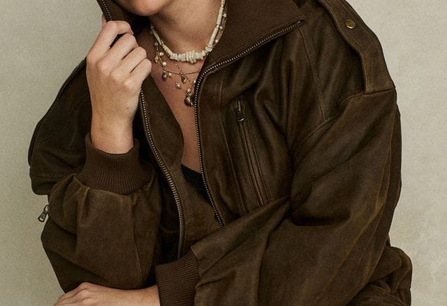 Spell Jackets Fontaine Leather Bomber Jacket - Vintage Brown