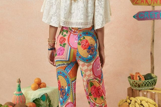 Spell Pants - Boho Aphrodite Bias Pant - Rose