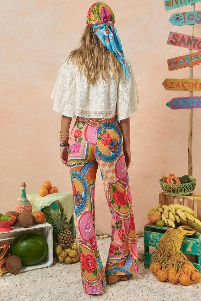 Spell Pants - Boho Aphrodite Bias Pant - Rose