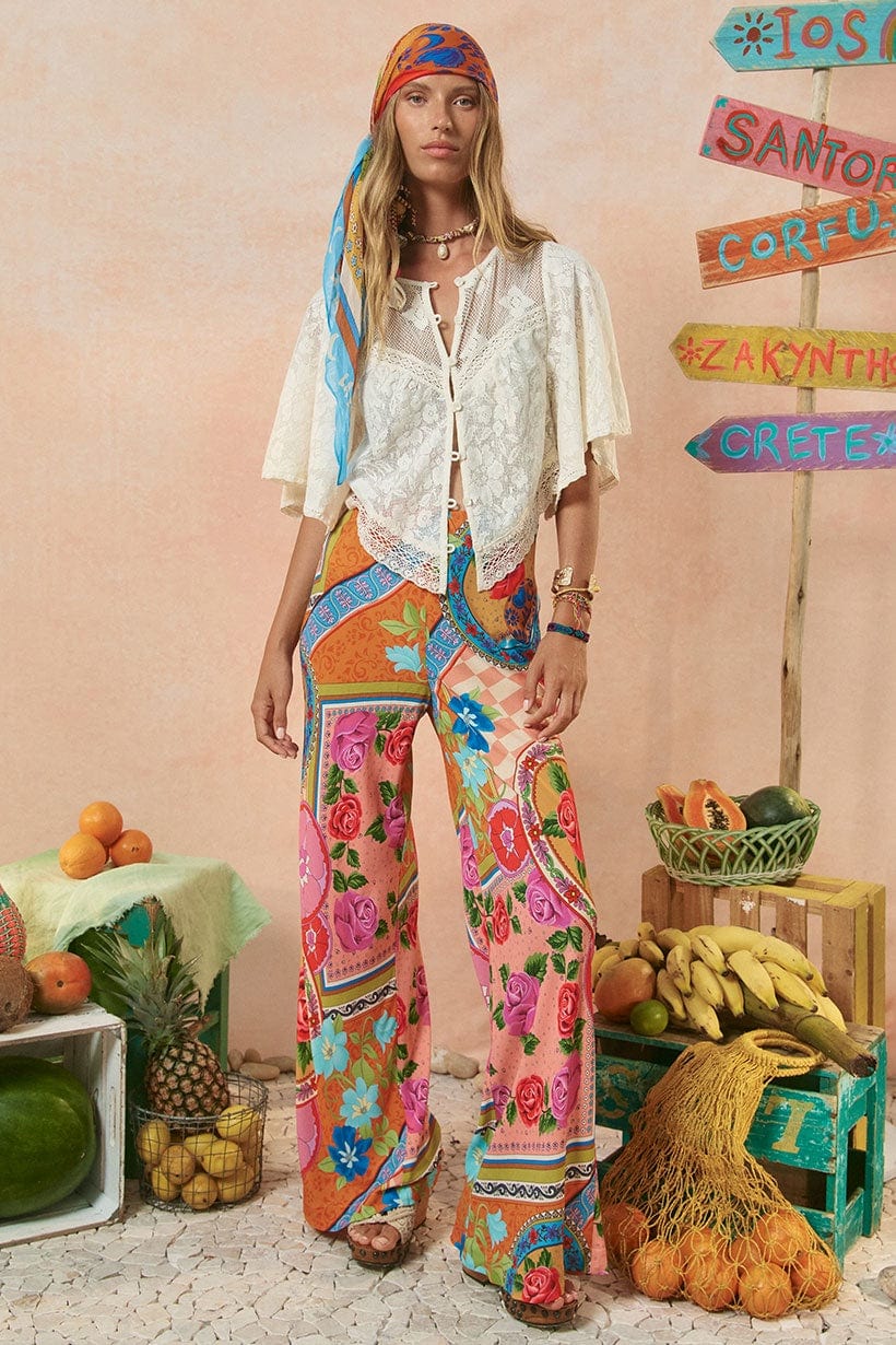 Spell Pants - Boho Aphrodite Bias Pant - Rose