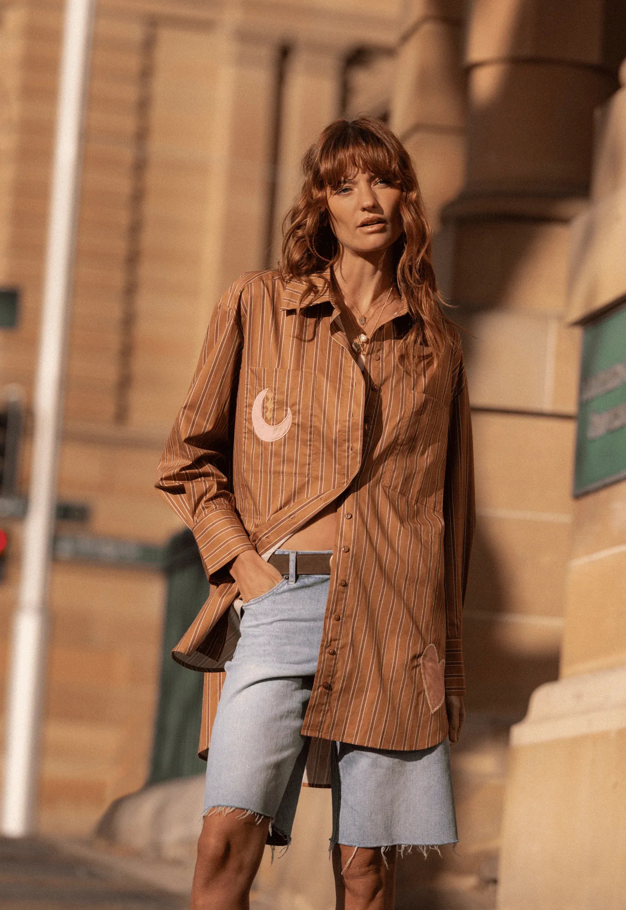 Spell Shirts - Boho Off Duty Shirt - Caramel Cafe