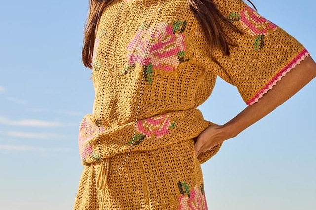 Spell Skirts - Boho Coastal Granny Skirt - Mustard