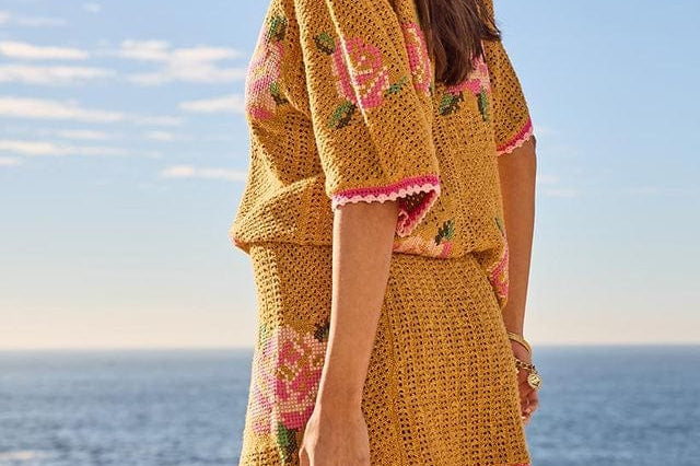Spell Skirts - Boho Coastal Granny Skirt - Mustard