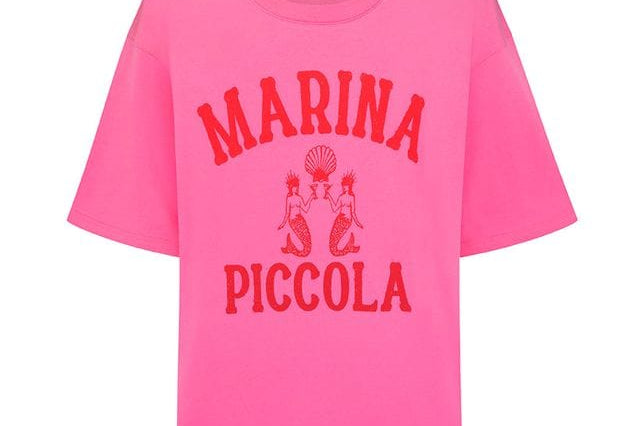 Spell Tees Marina Piccola Oversized Biker Tee - Cosmos Pink