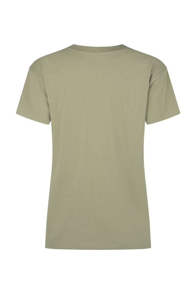 Spell Tees Mermaid Truckstop Biker Tee - Khaki