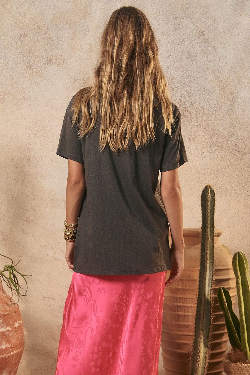 Spell Tees Spell | Coco Biker Tee - Charcoal