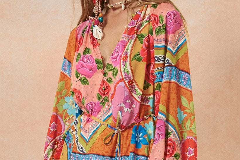 Spell Tops - Boho Aphrodite Blouse - Rose