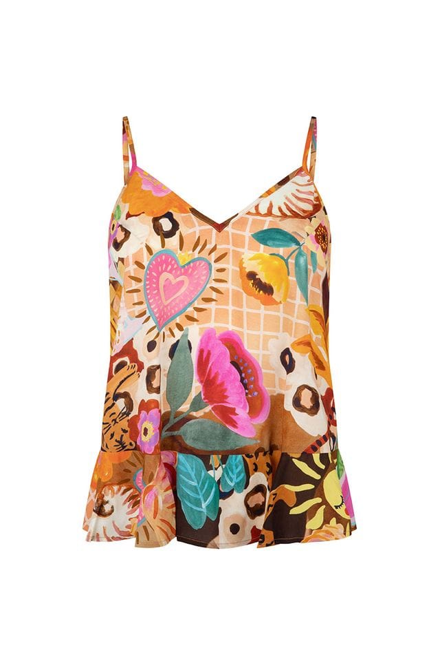 Spell Tops - Boho Birth Of Venus Cami - Caramel