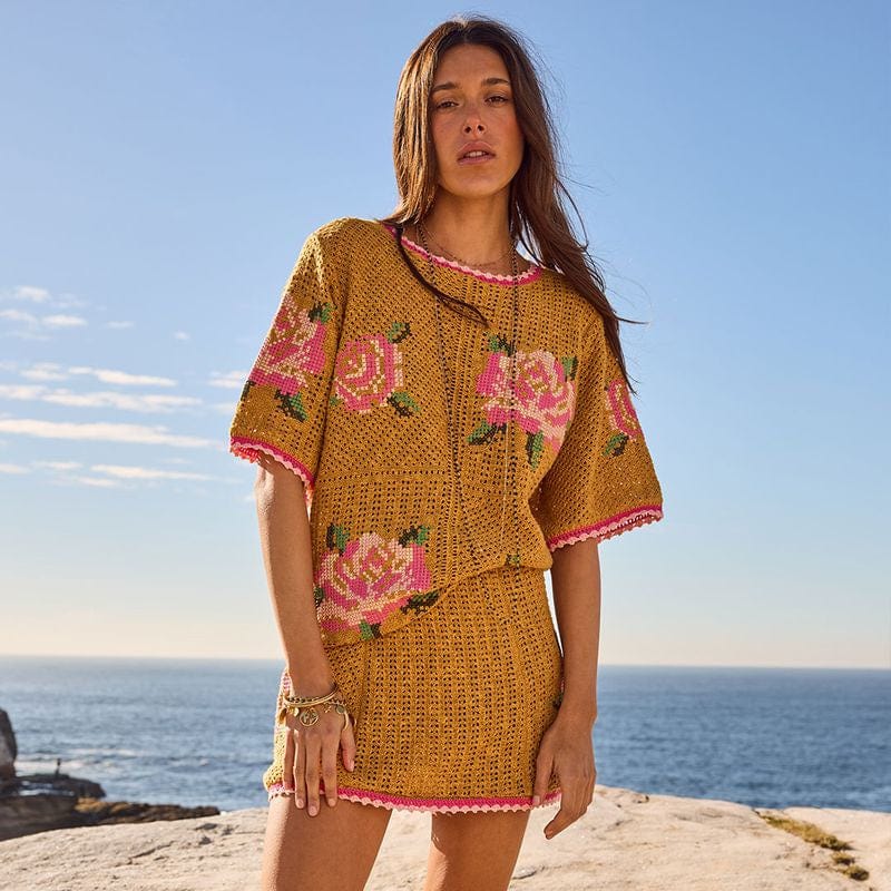 Spell Tops Coastal Granny Top - Mustard