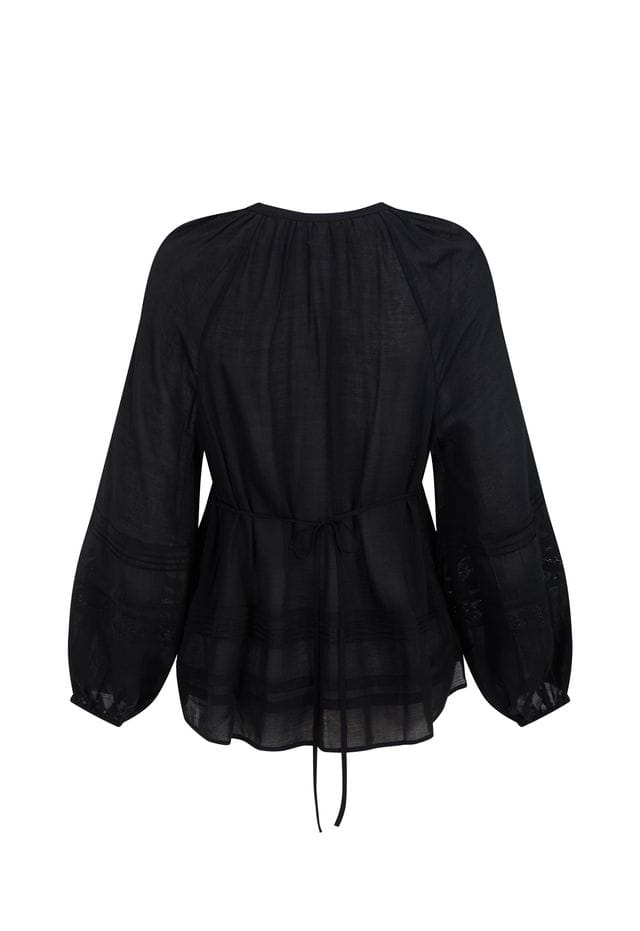 Spell Tops - Long Sleeve Hera Lace Blouse - Vintage Black