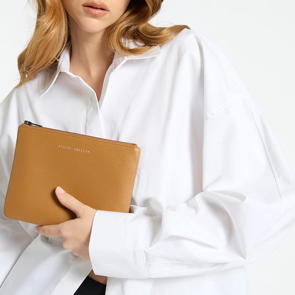 Status Anxiety Bags Status Anxiety | New Day Clutch - Tan