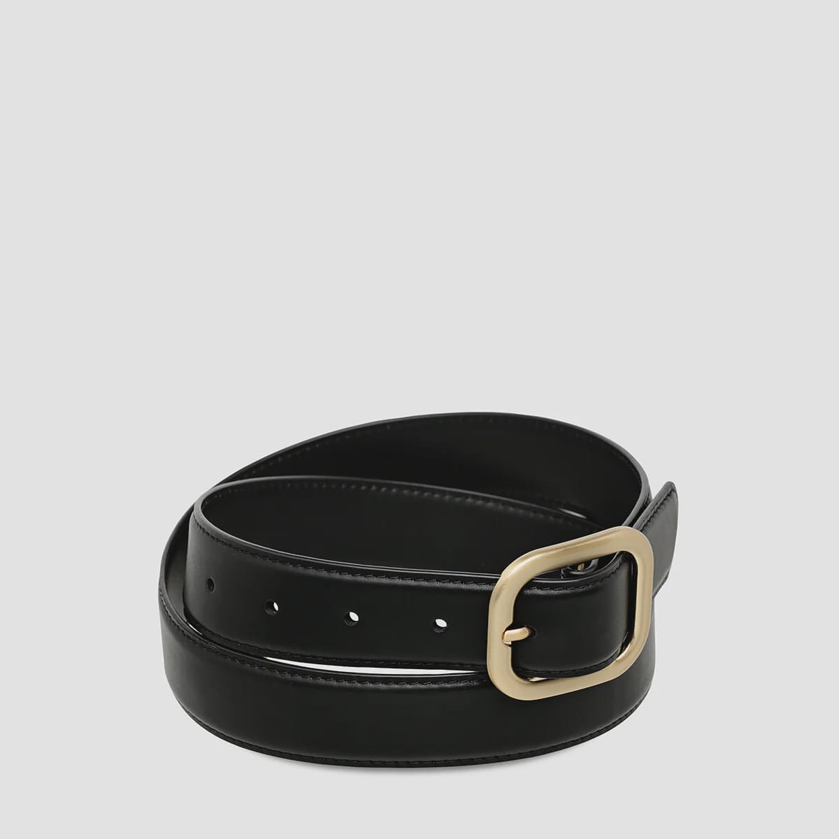 Status Anxiety Belts Falling Quiet - Black Nappa/Gold