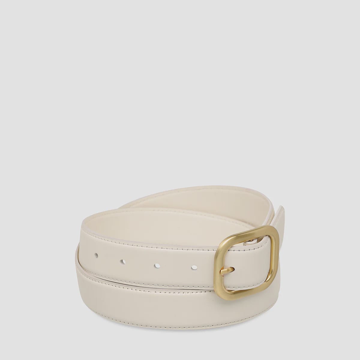 Status Anxiety Belts Falling Quiet - Ivory Nappa/Gold