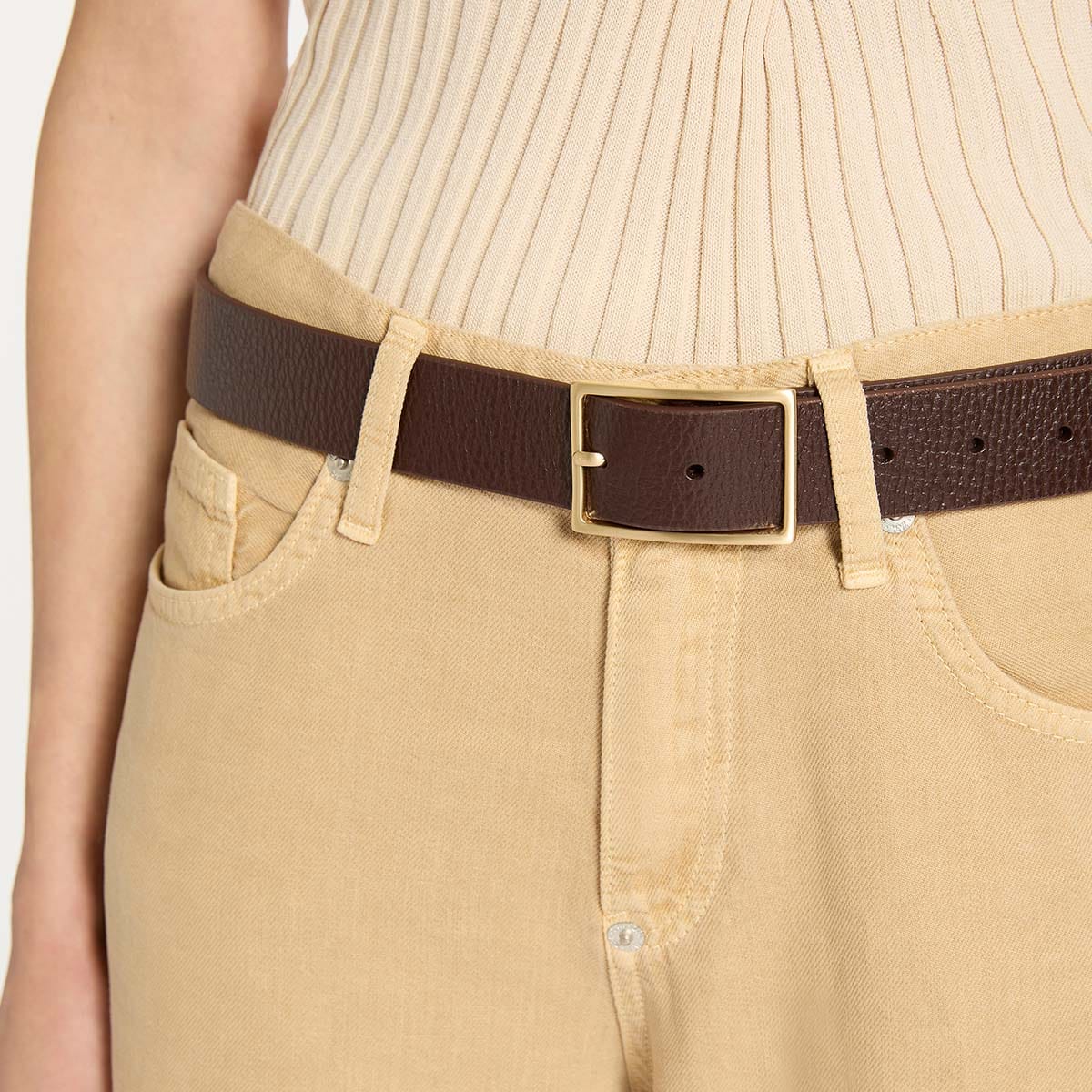 Status Anxiety Belts Getting Real ML - Choc/Gold
