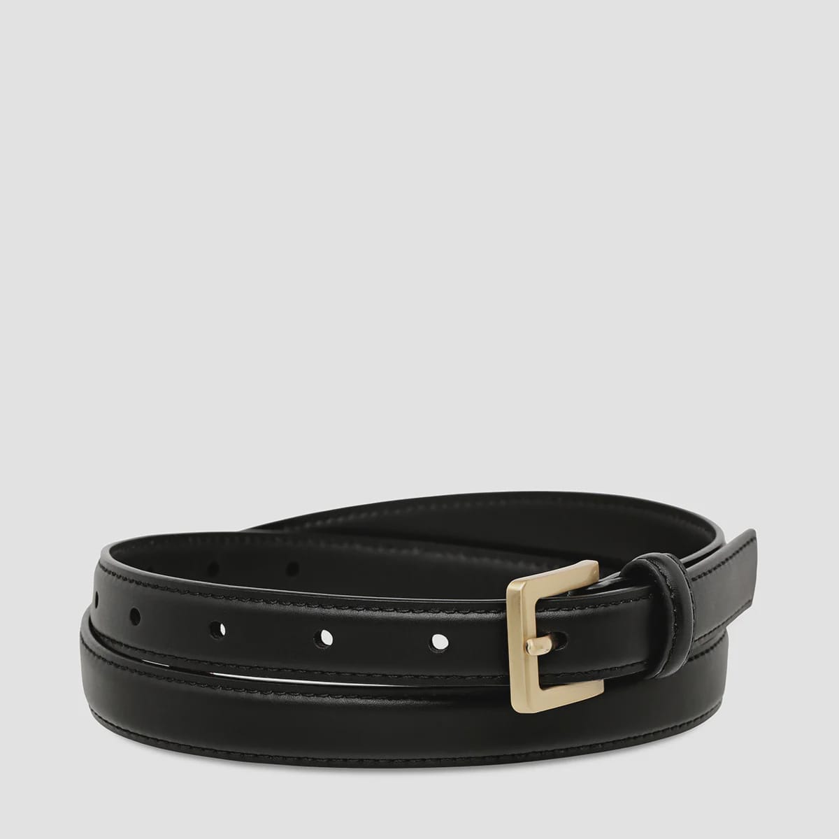 Status Anxiety Belts In Your Eye - Black Nappa/Gold