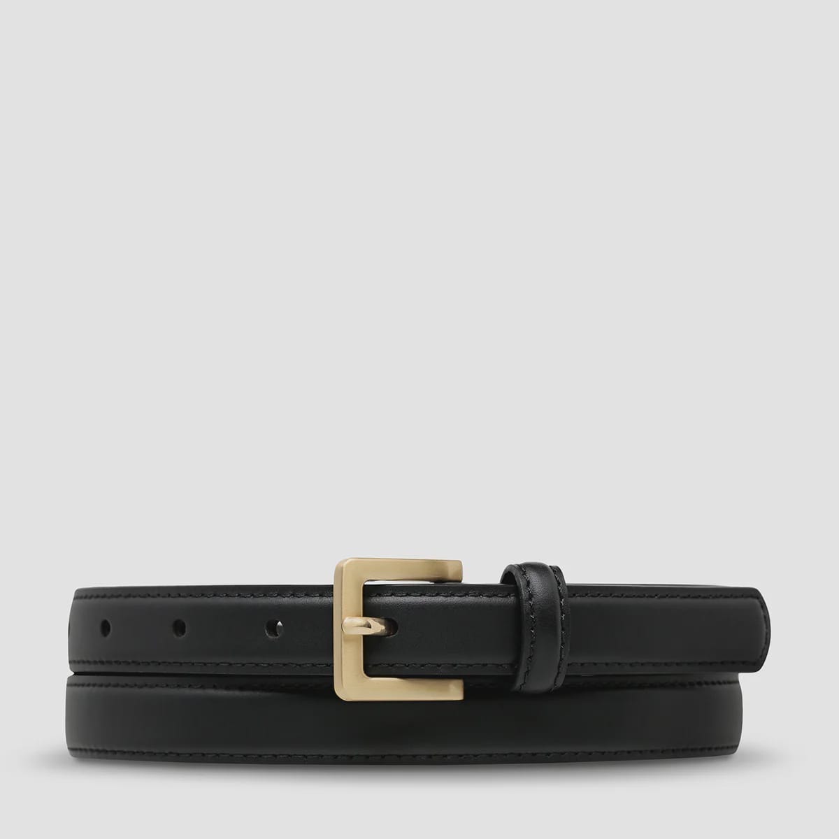 Status Anxiety Belts In Your Eyes - Black Nappa/ Gold