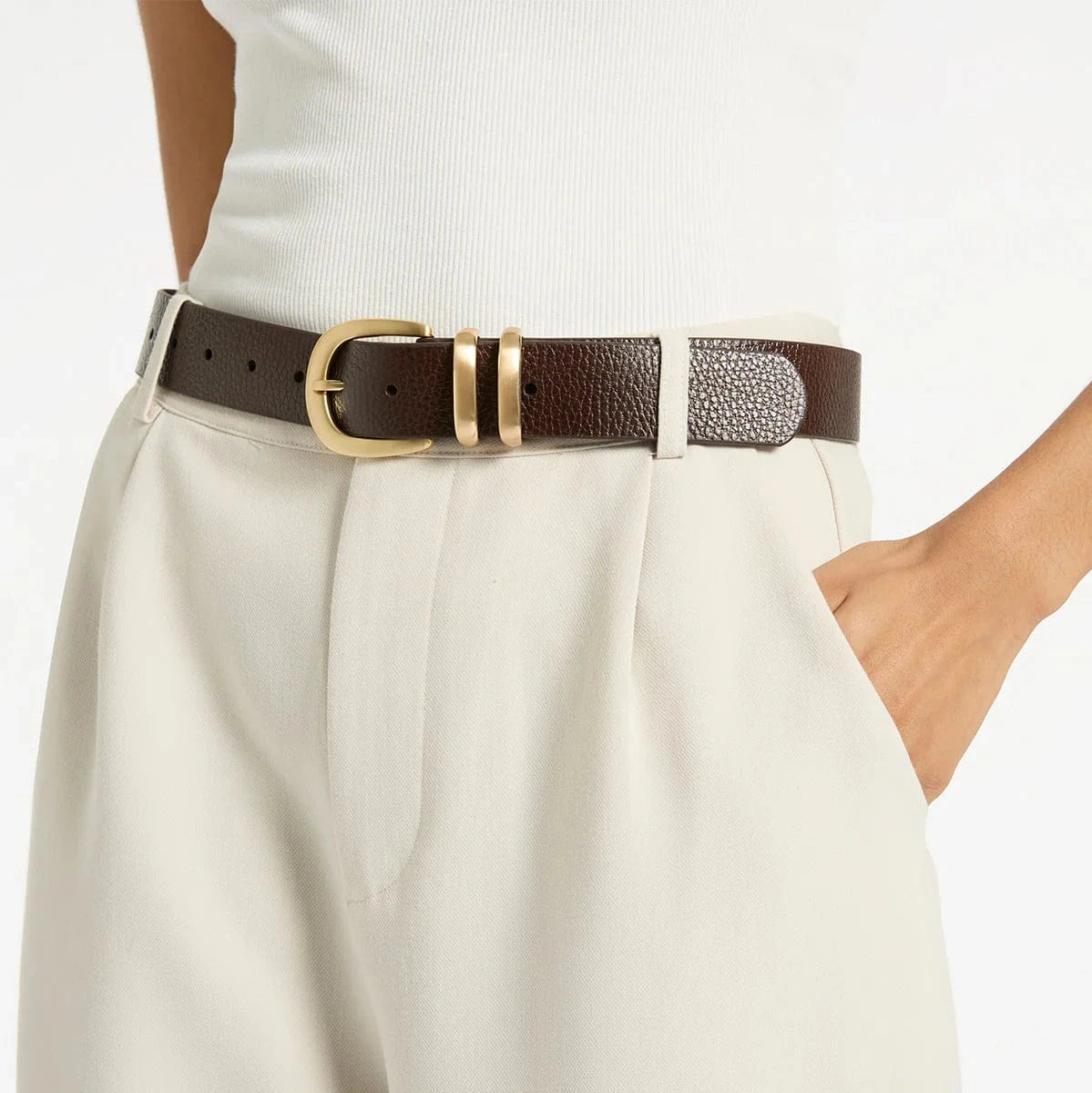 Status Anxiety Belts Status Anxiety | Let It Be Belt - Choc/Gold