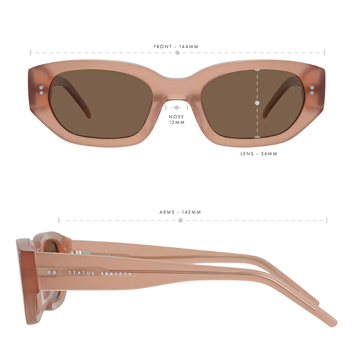 Status Anxiety Sunglasses Status Anxiety | Luna Sunglasses - Rose