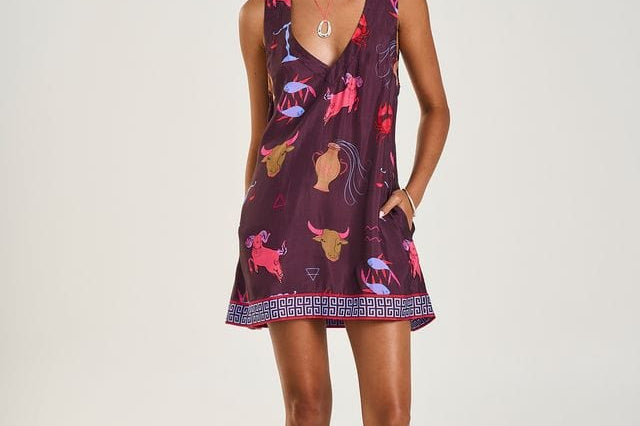 Summi Summi Dresses Summi Summi | V Neck Shift Dress - Zodiac