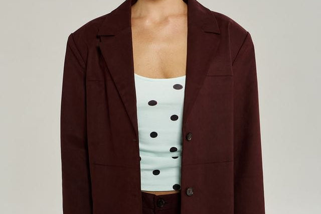 Summi Summi Jackets Vegan Suede Jacket - Syrah