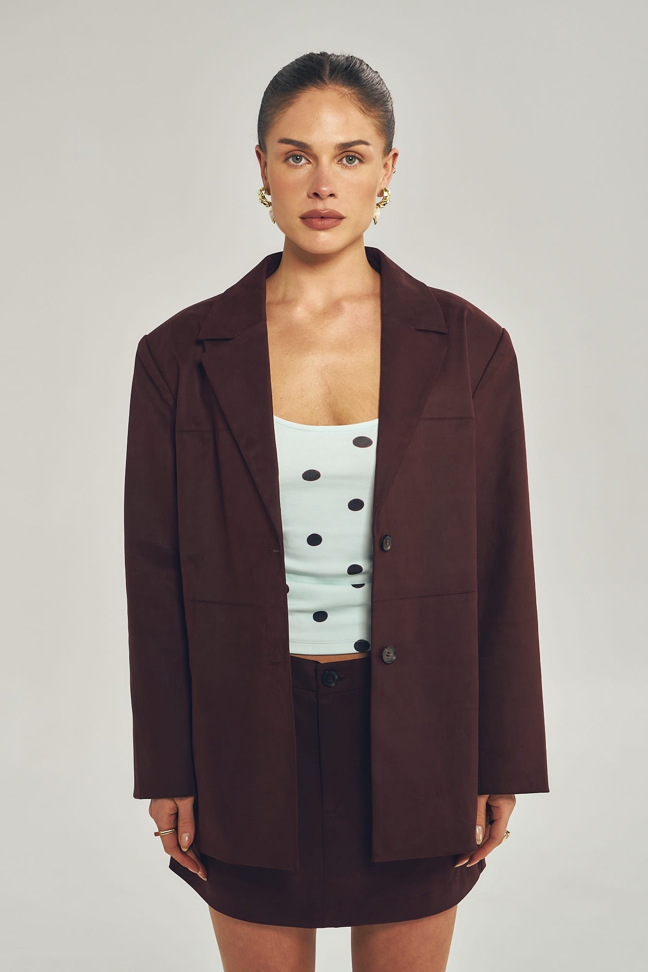 Summi Summi Jackets Vegan Suede Jacket - Syrah