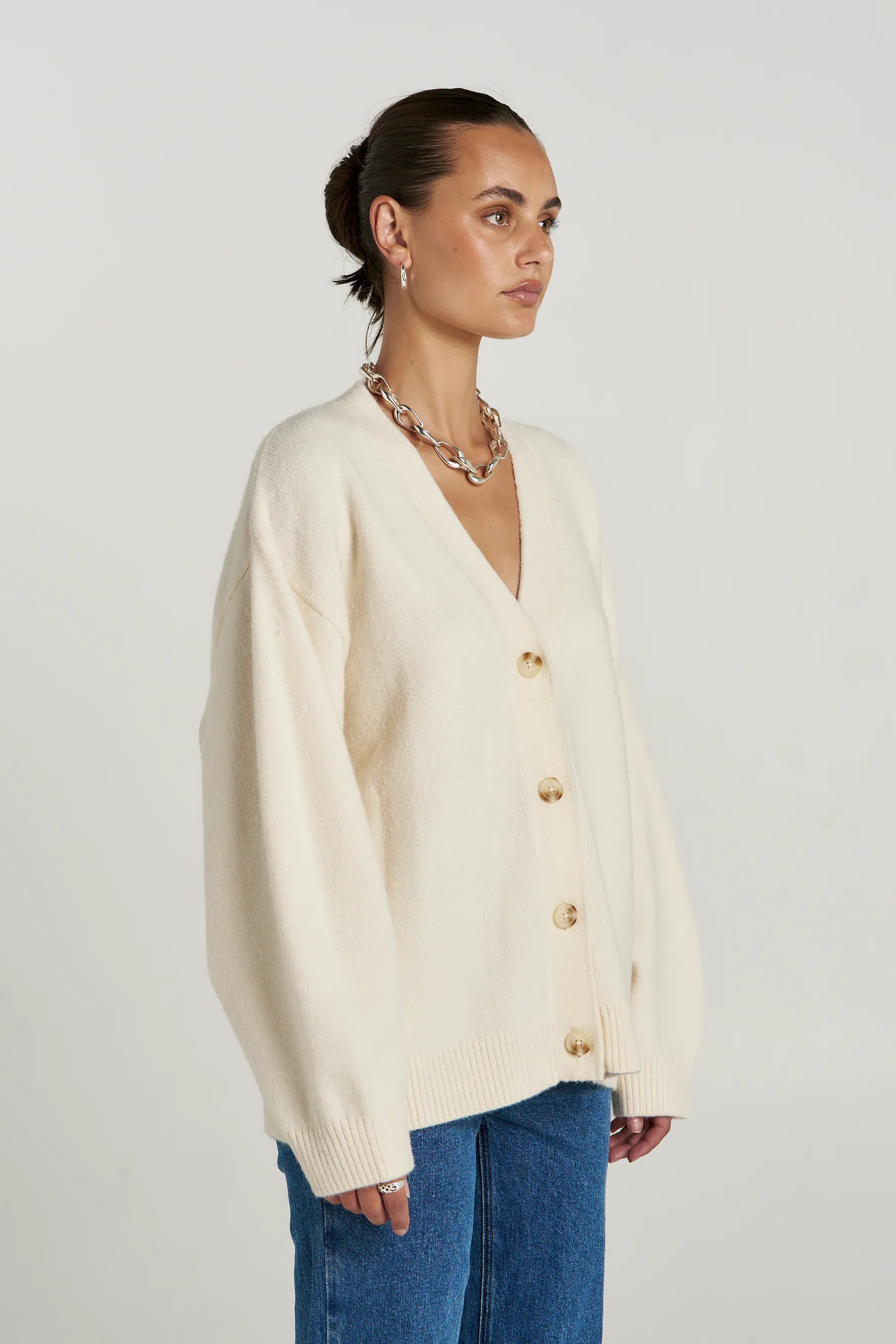 Summi Summi Knits Slouchy Cardigan - Vanilla