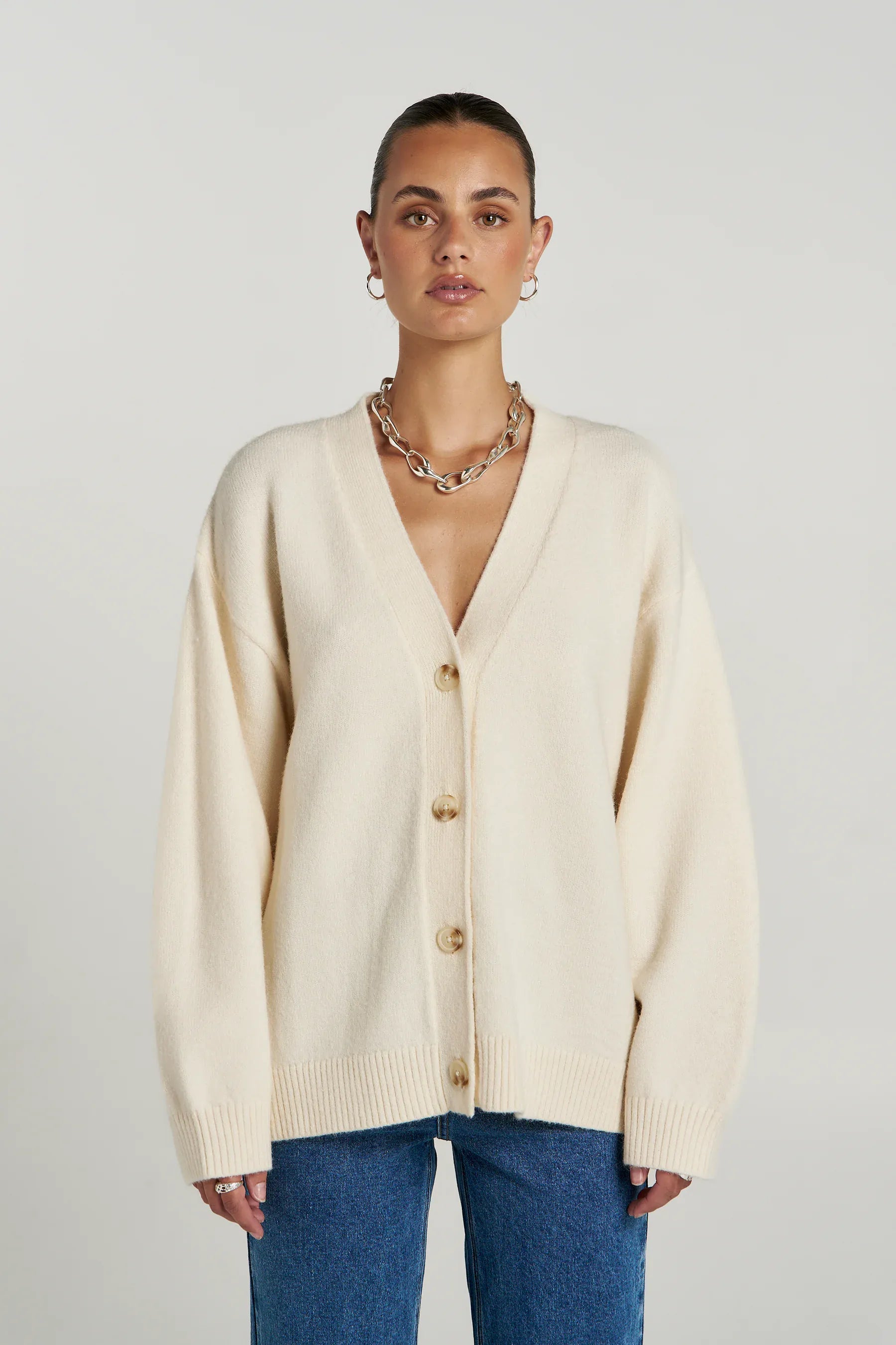 Summi Summi Knits Slouchy Cardigan - Vanilla