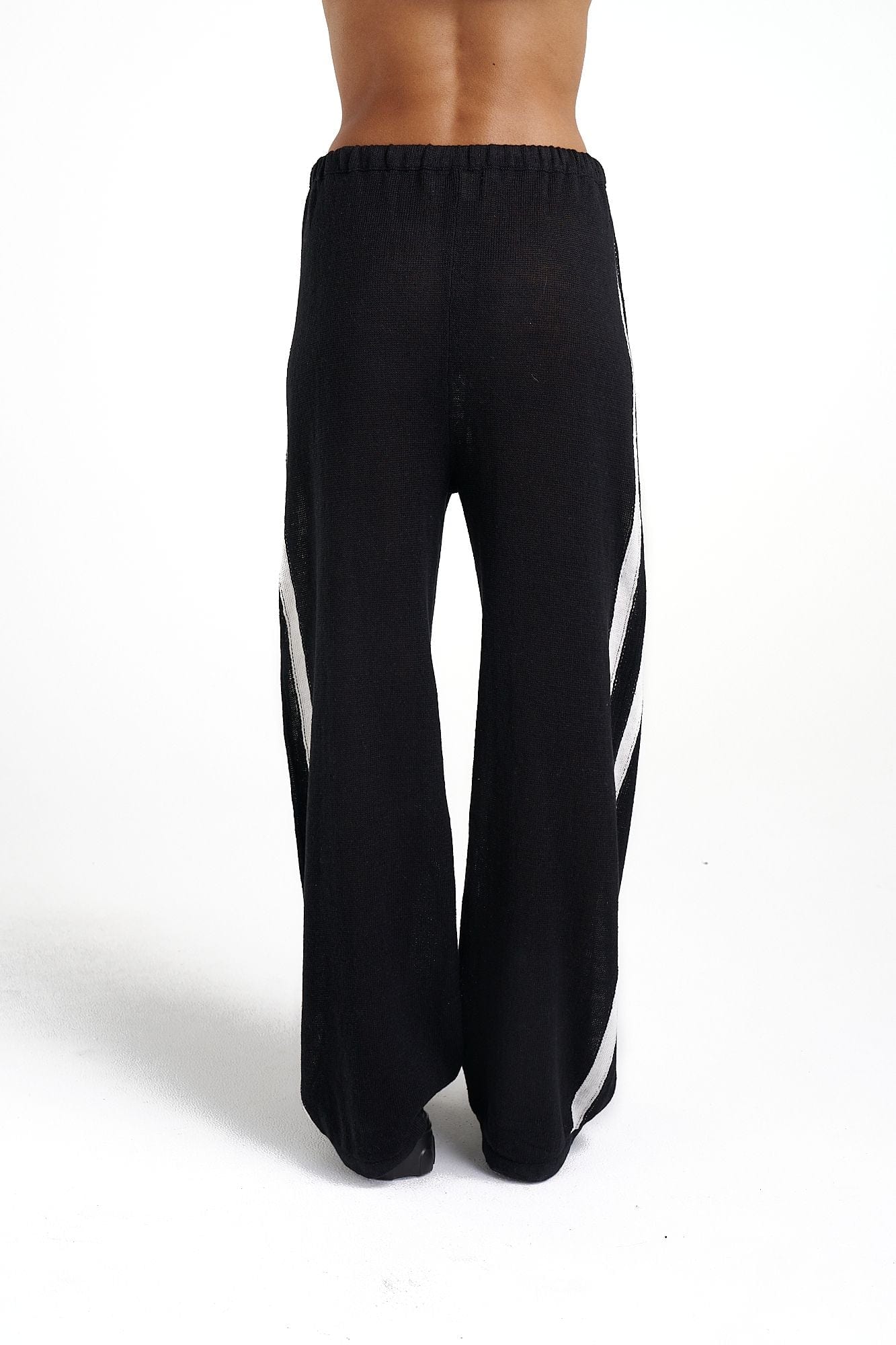 Summi Summi Pants - Casual Summi Summi | Knit Pants - Black/Cream Stripe