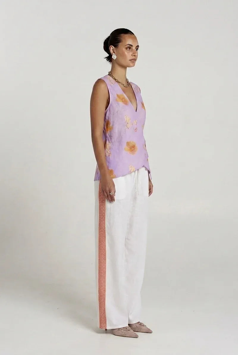 Summi Summi Pants Reverie Wide Leg Pant - White Reverie