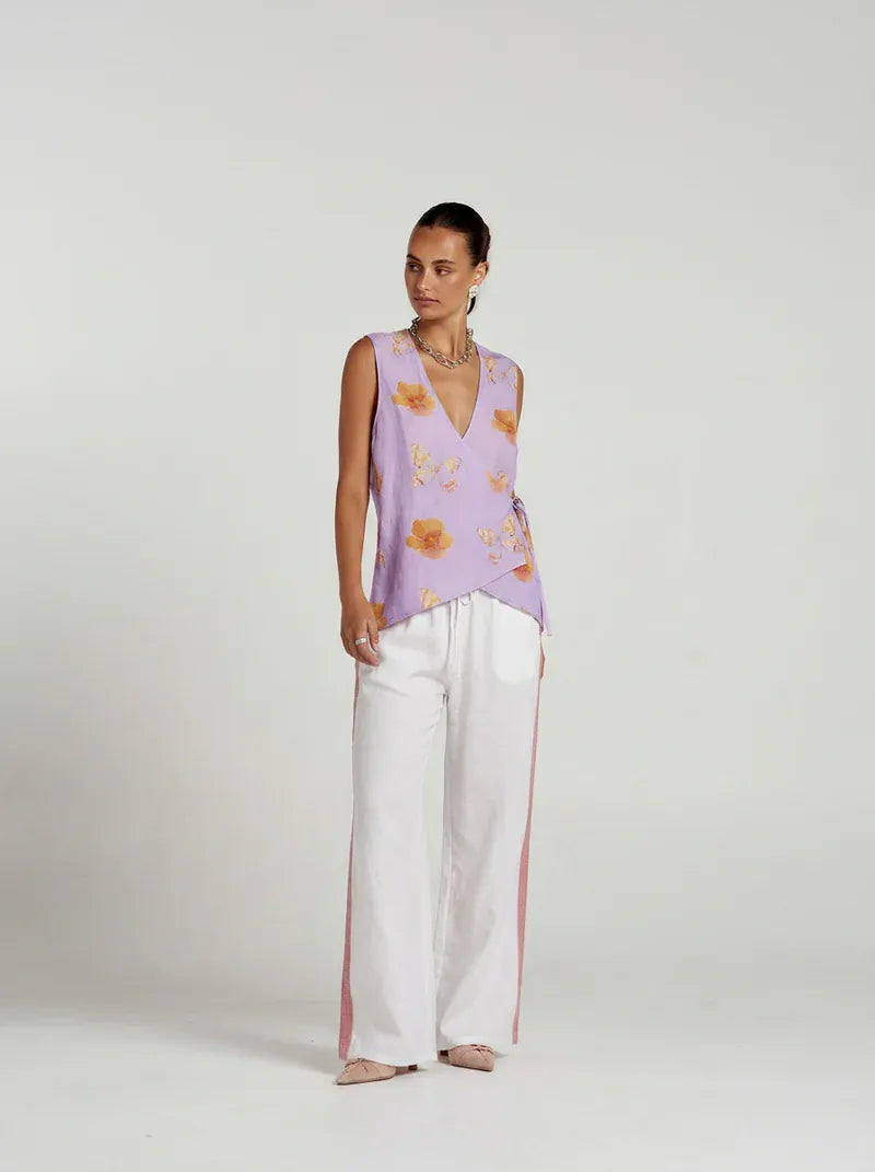 Summi Summi Pants Reverie Wide Leg Pant - White Reverie