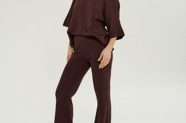 Summi Summi Pants Ribbed Flare Pant - Syrah